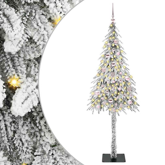 HKH Árvore de Natal com 150 Leds com Suporte Branco em Aço e PE