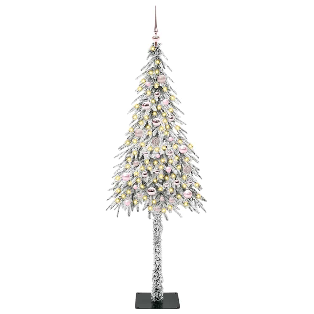 HKH Árvore de Natal com 150 Leds com Suporte Branco em Aço e PE