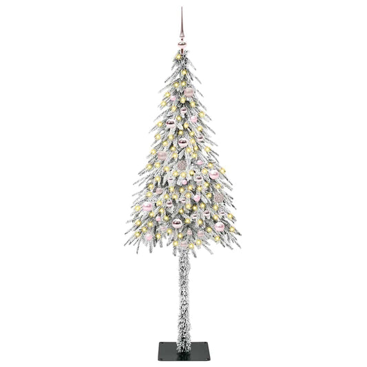 HKH Árvore de Natal com 150 Leds com Suporte Branco em Aço e PE