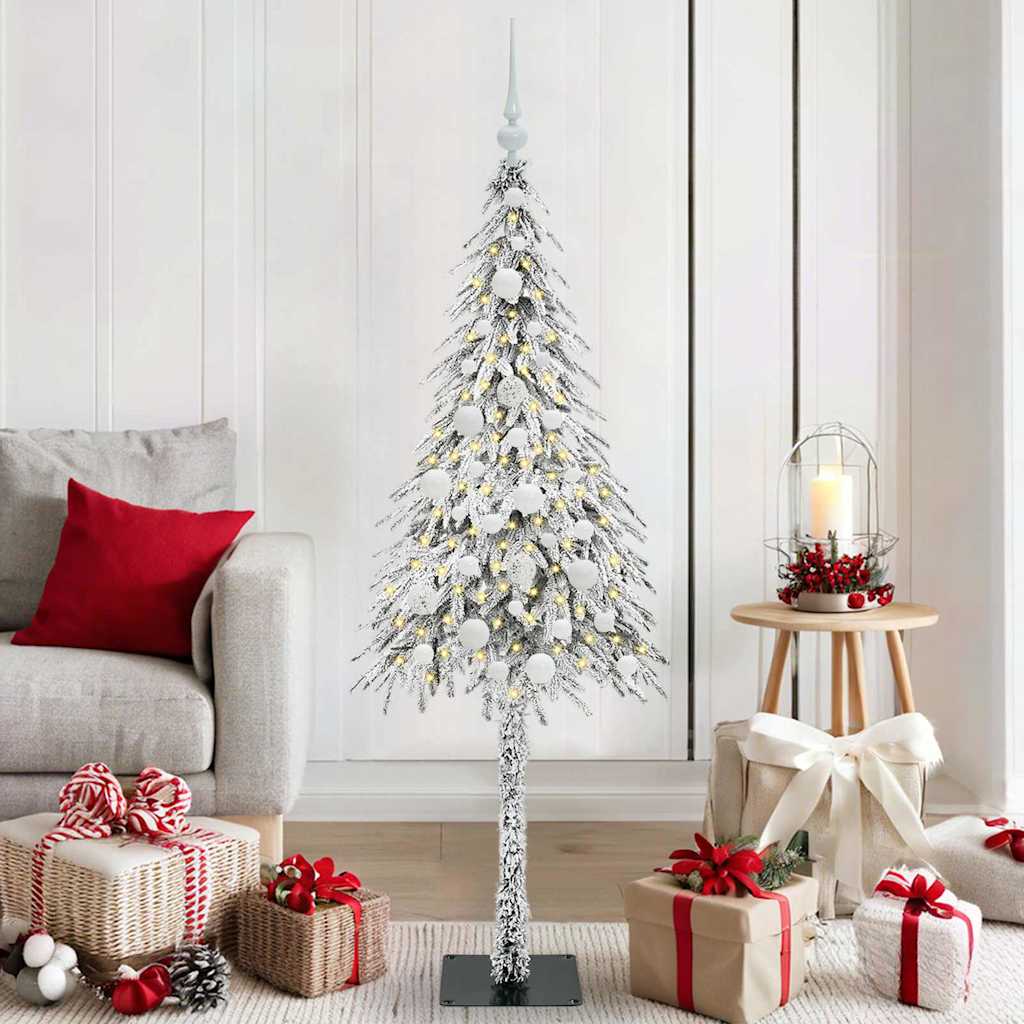 HKH Árvore de Natal com 150 Leds com Suporte Branco em Aço e PE