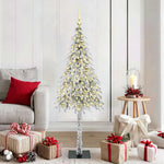 HKH Árvore de Natal com 150 Leds com Suporte Branco em Aço e PE