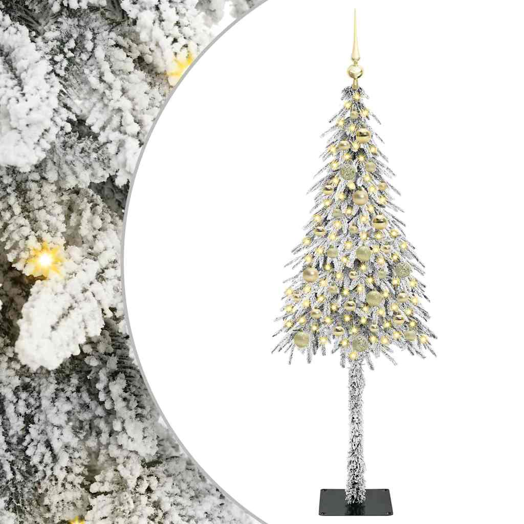 HKH Árvore de Natal com 150 Leds com Suporte Branco em Aço e PE