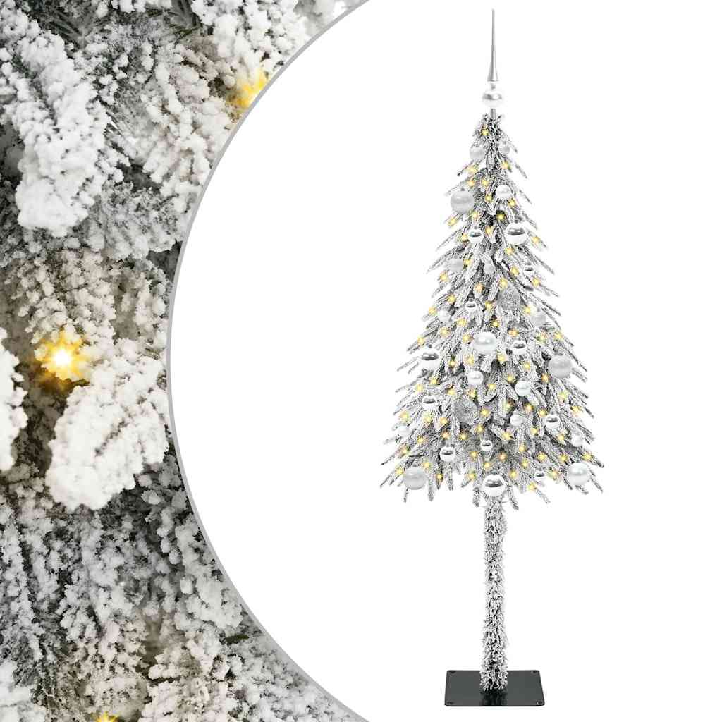 HKH Árvore de Natal com 150 Leds com Suporte Branco em Aço e PE