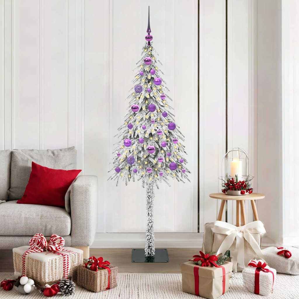 HKH Árvore de Natal com 150 Leds com Suporte Branco em Aço e PE