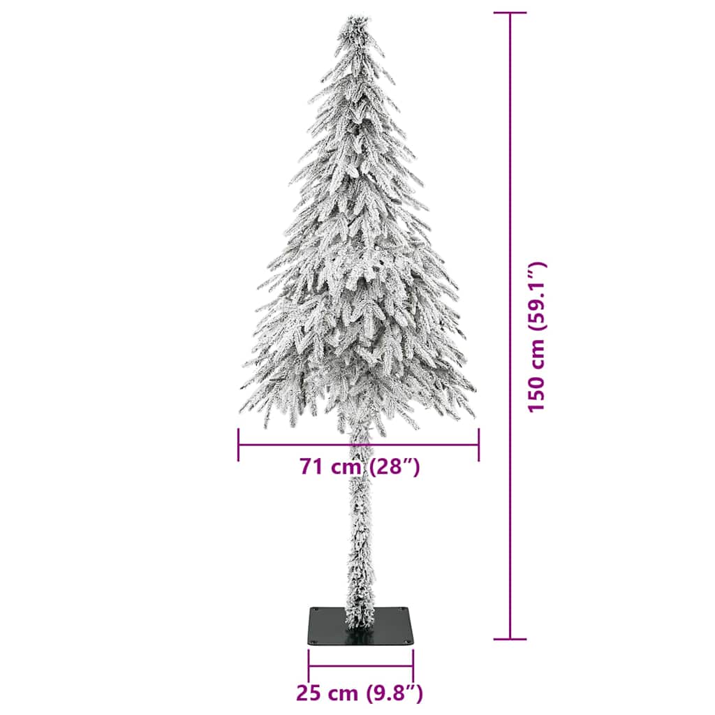 HKH Árvore de Natal com 150 Leds com Suporte Branco em Aço e PE