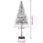 HKH Árvore de Natal com 150 Leds com Suporte Branco em Aço e PE