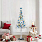 HKH Árvore de Natal com 150 Leds com Suporte Branco em Aço e PE