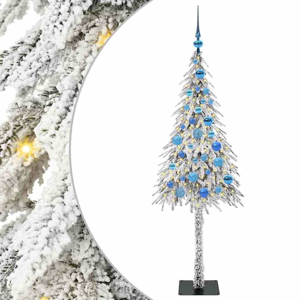 HKH Árvore de Natal com 150 Leds com Suporte Branco em Aço e PE