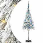 HKH Árvore de Natal com 150 Leds com Suporte Branco em Aço e PE