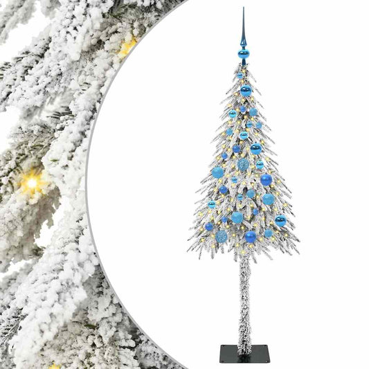 HKH Árvore de Natal com 150 Leds com Suporte Branco em Aço e PE
