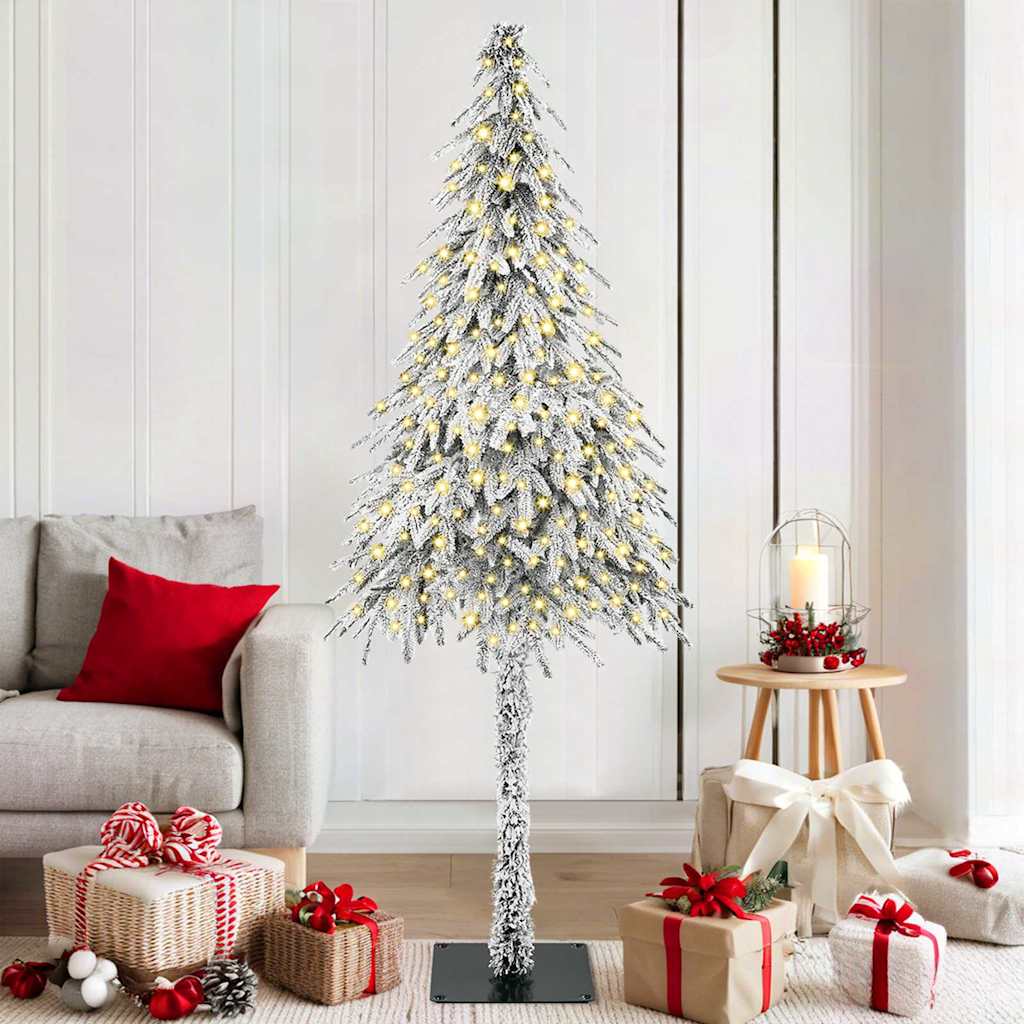 HKH Árvore de Natal com 300 Leds com Suporte Branco e Aço em PE