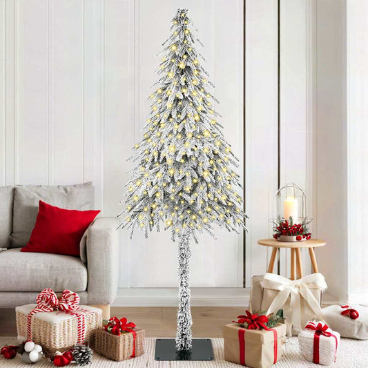 HKH Árvore de Natal com 300 Leds com Suporte Branco e Aço em PE