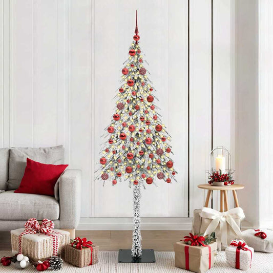HKH Árvore de Natal com 300 Leds com Suporte Branco em Aço e PE