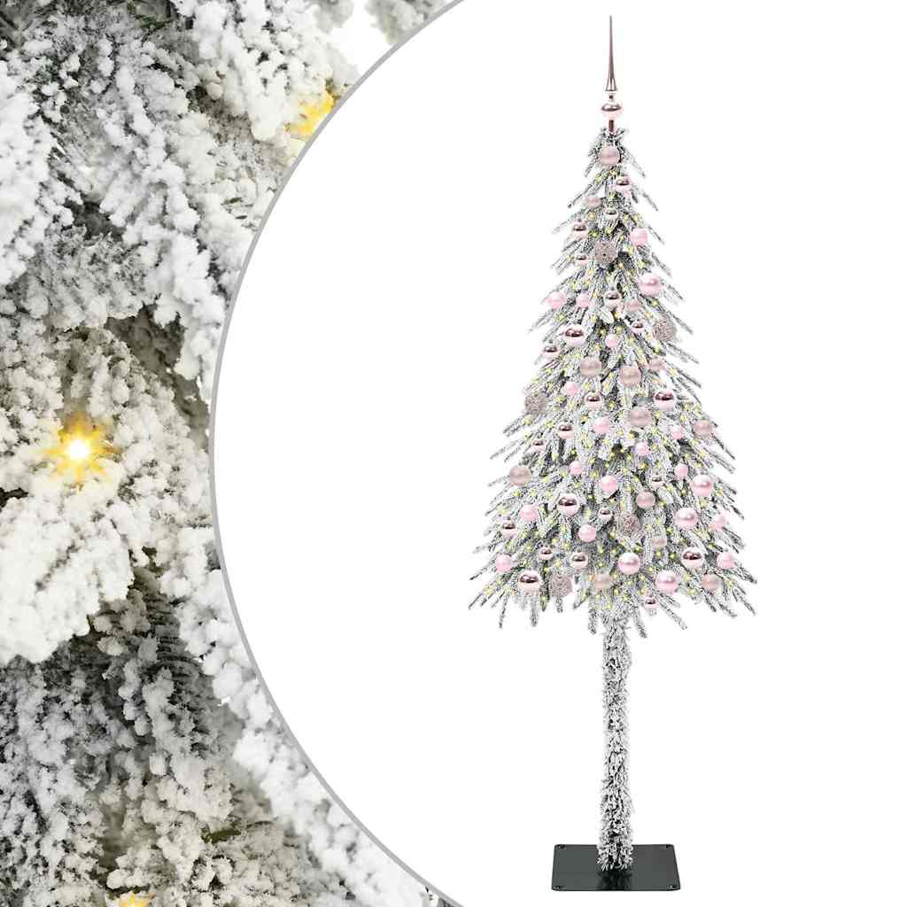 HKH Árbol de Navidad con 300 ledes con Soporte Blanco de Acero y PE