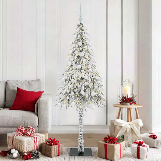 HKH Árvore de Natal com 300 Leds com Suporte Branco em Aço e PE