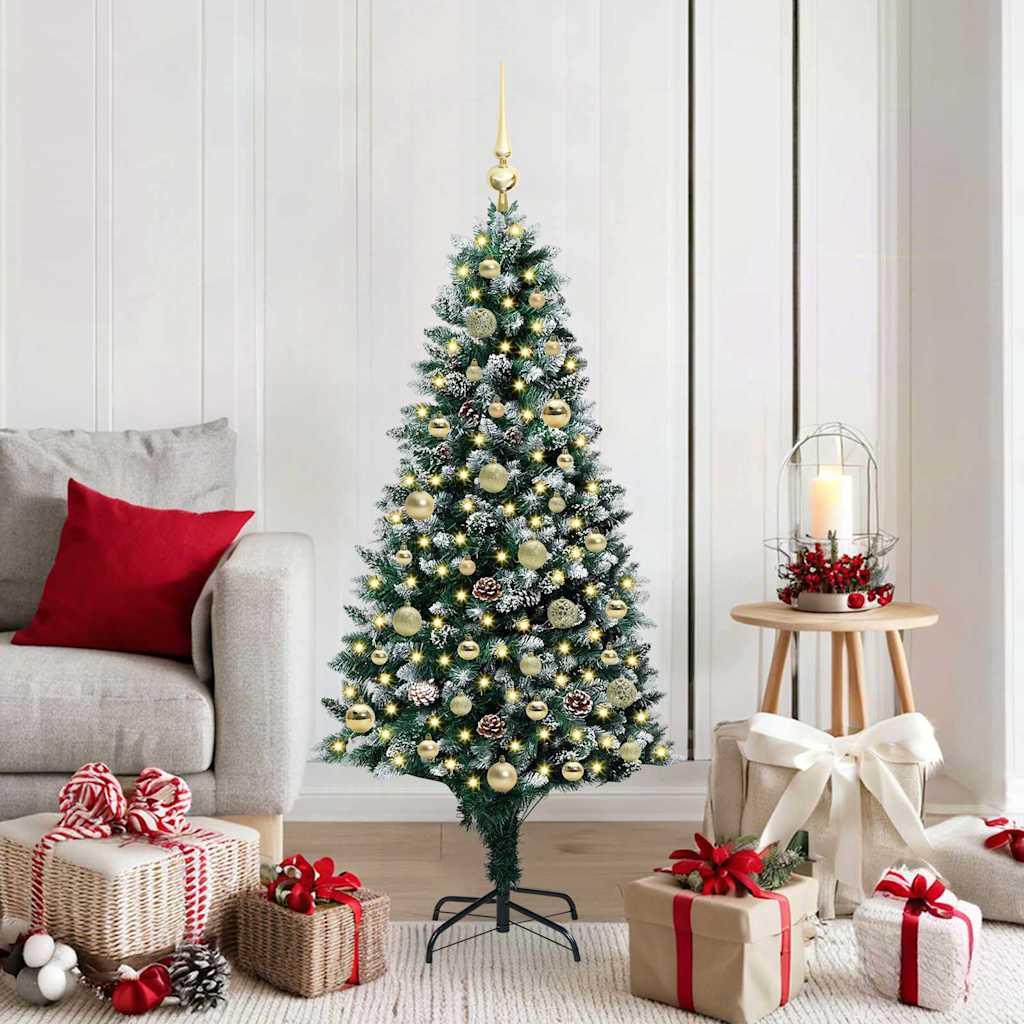 HKH Árvore de Natal Artificial Verde em Aço e Plástico em PVC