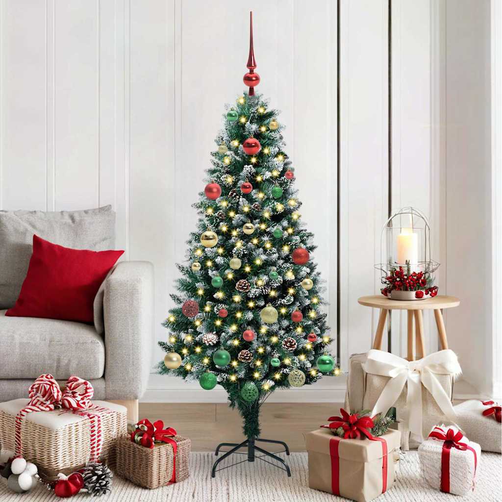 HKH Árvore de Natal Artificial Verde em Aço e Plástico em PVC