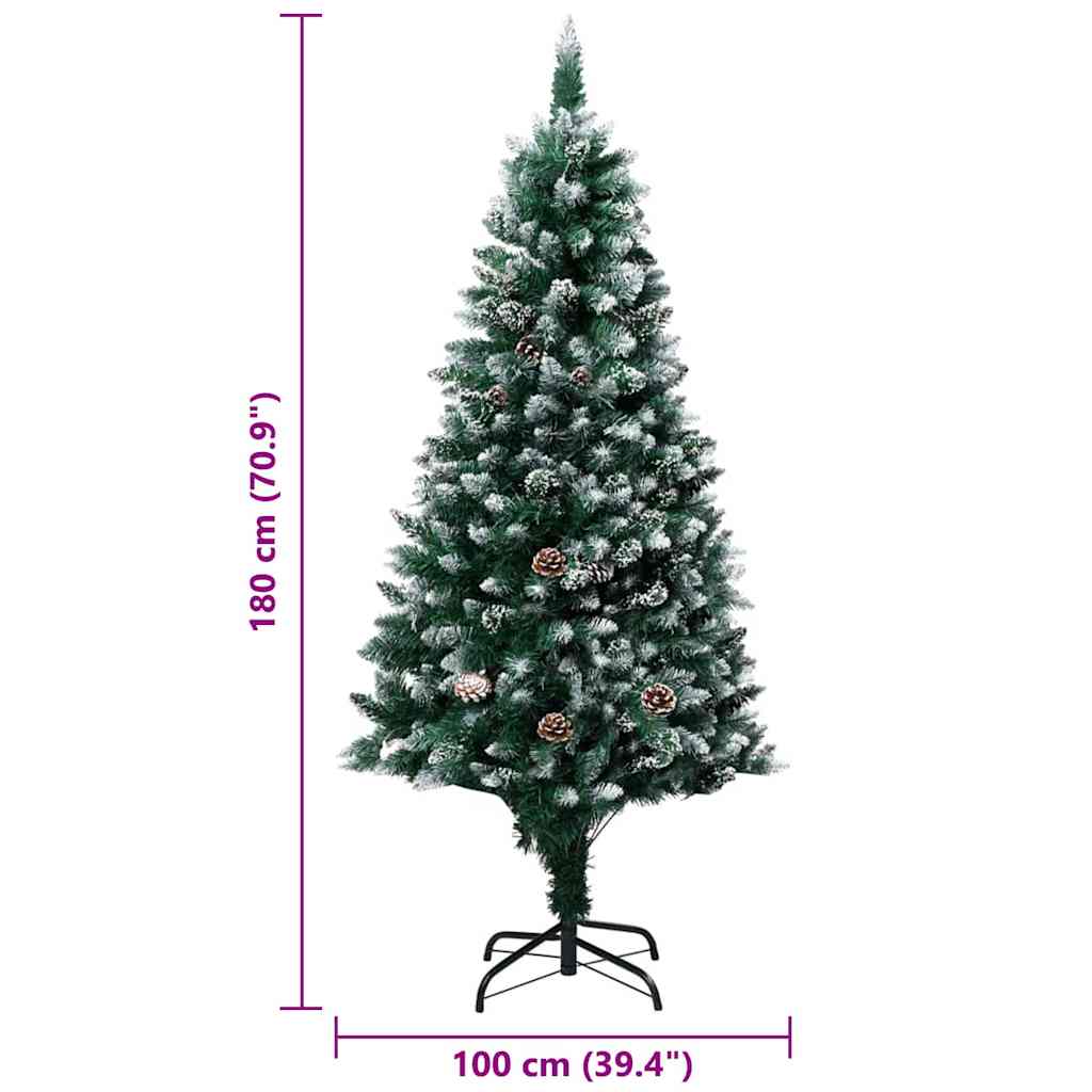 HKH Árvore de Natal Artificial Verde em Aço e PVC