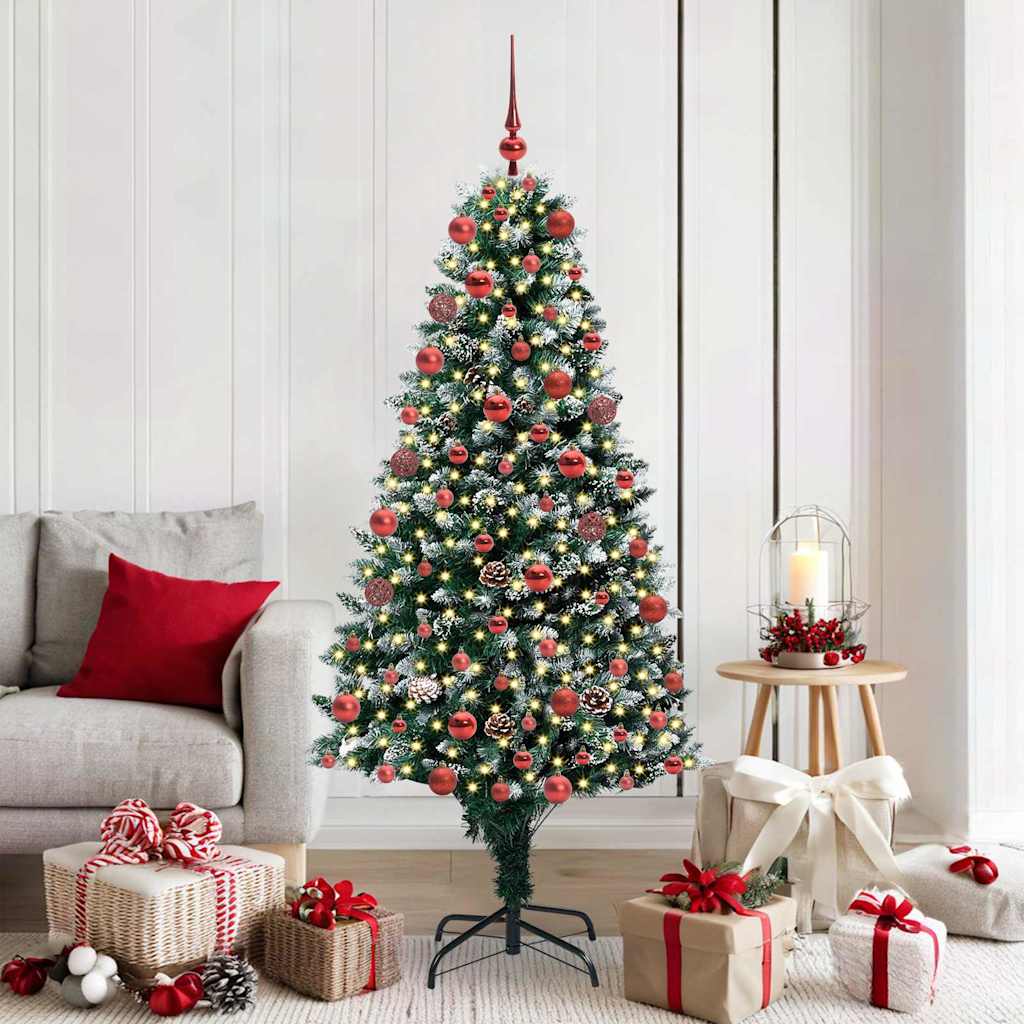 HKH Árbol de Navidad Artificial Verde de Acero y Plástico de PVC