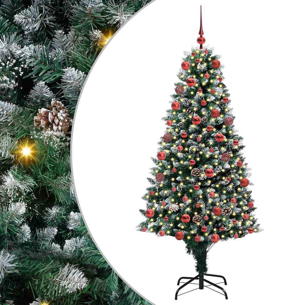 HKH Árbol de Navidad Artificial Verde de Acero y Plástico de PVC