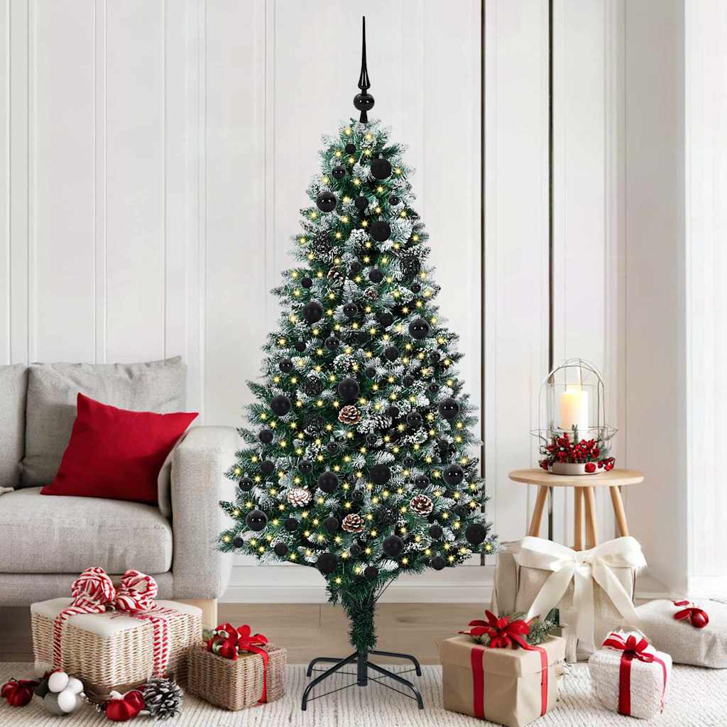 HKH Árbol de Navidad Artificial Verde de Acero y Plástico de PVC