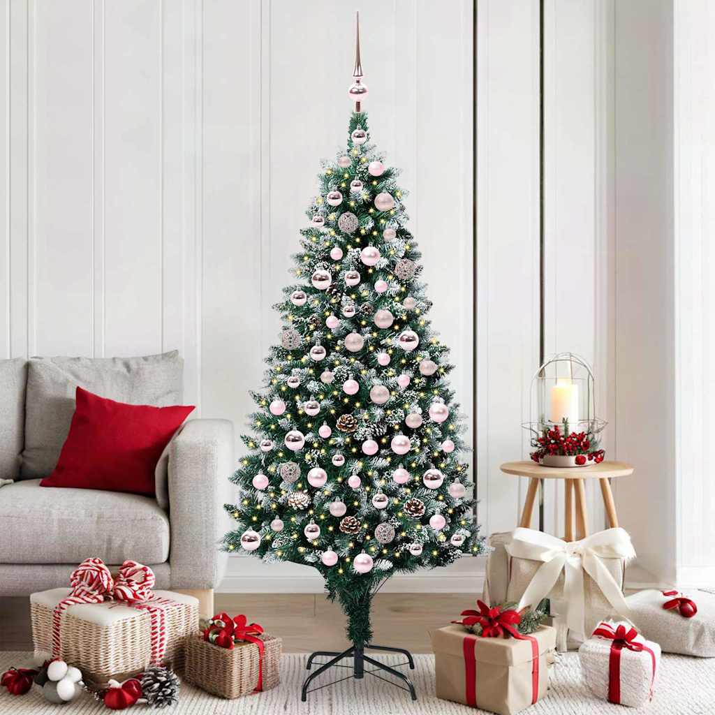 HKH Árbol de Navidad Artificial Verde de Acero y Plástico de PVC