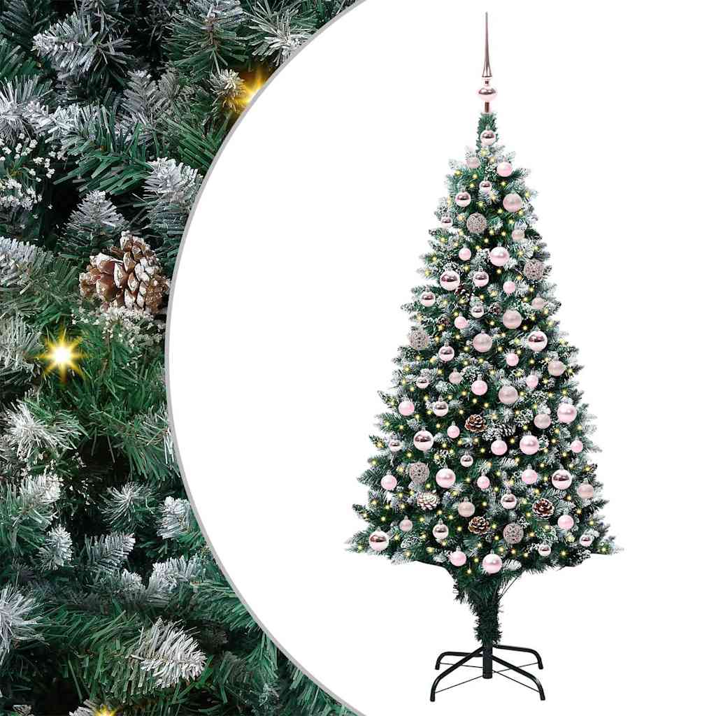 HKH Árbol de Navidad Artificial Verde de Acero y Plástico de PVC