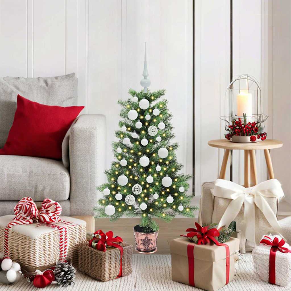 HKH Árbol de Navidad con 150 ledes con Soporte Verde de PE