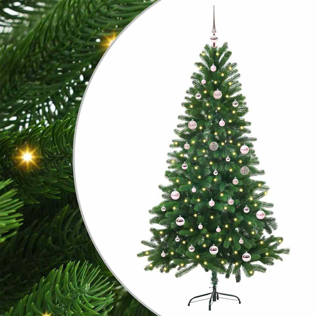 HKH Árbol de Navidad con 150 ledes con Soporte Verde de PE