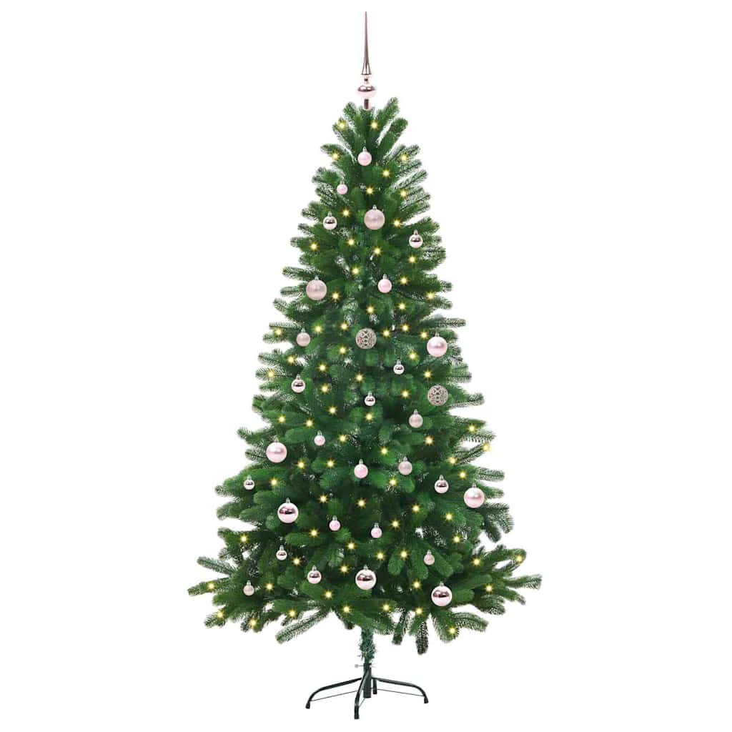 HKH Árbol de Navidad con 150 ledes con Soporte Verde de PE