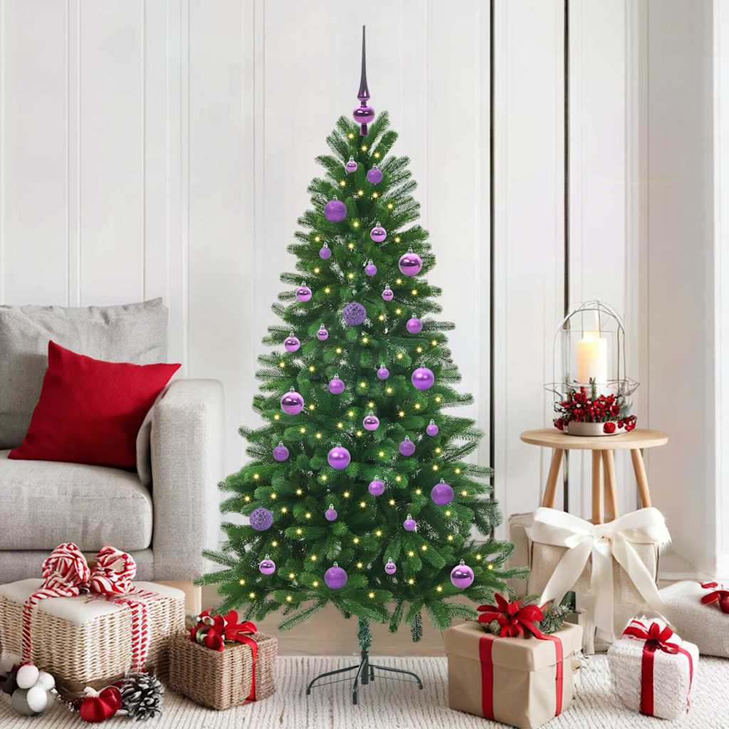 HKH Árbol de Navidad con 150 ledes con Soporte Verde de PE