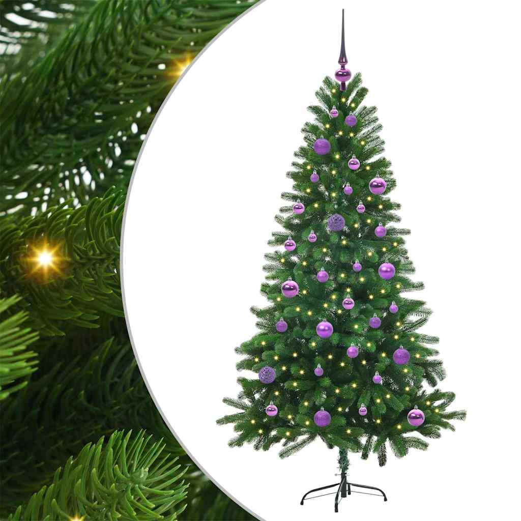 HKH Árbol de Navidad con 150 ledes con Soporte Verde de PE