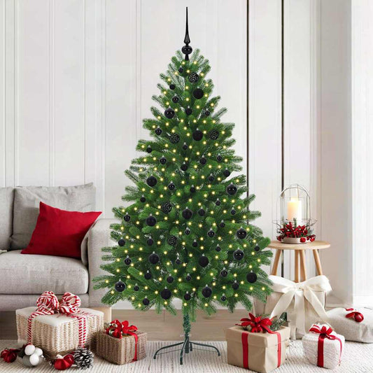 HKH Árvore de Natal com 300 Leds com Suporte Verde em PE