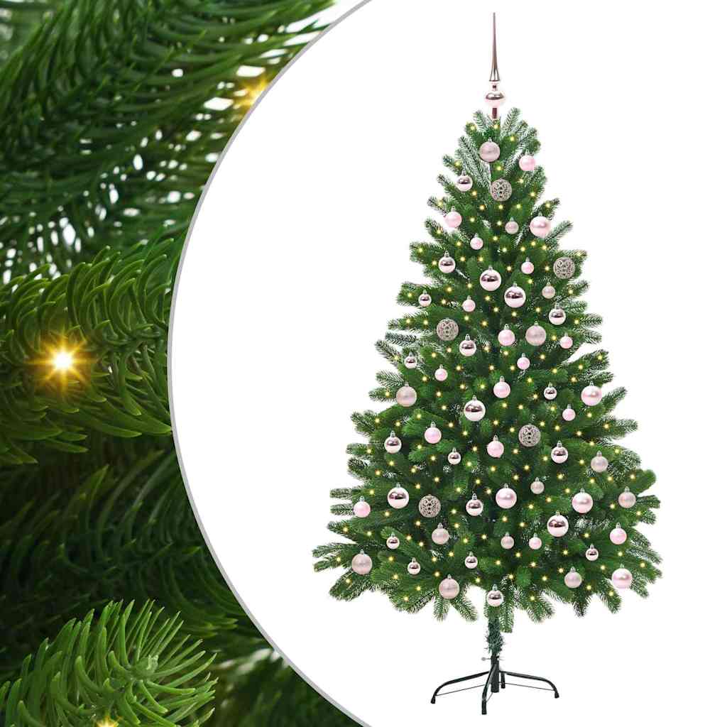 HKH Árbol de Navidad con 300 ledes y soporte verde de PE