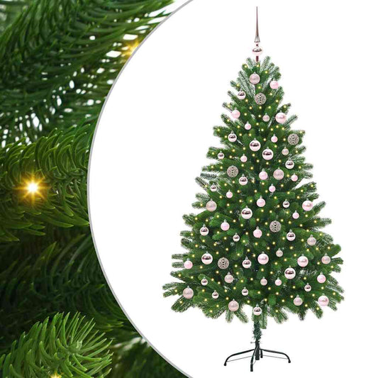 HKH Árvore de Natal com 300 Leds com Suporte Verde em PE