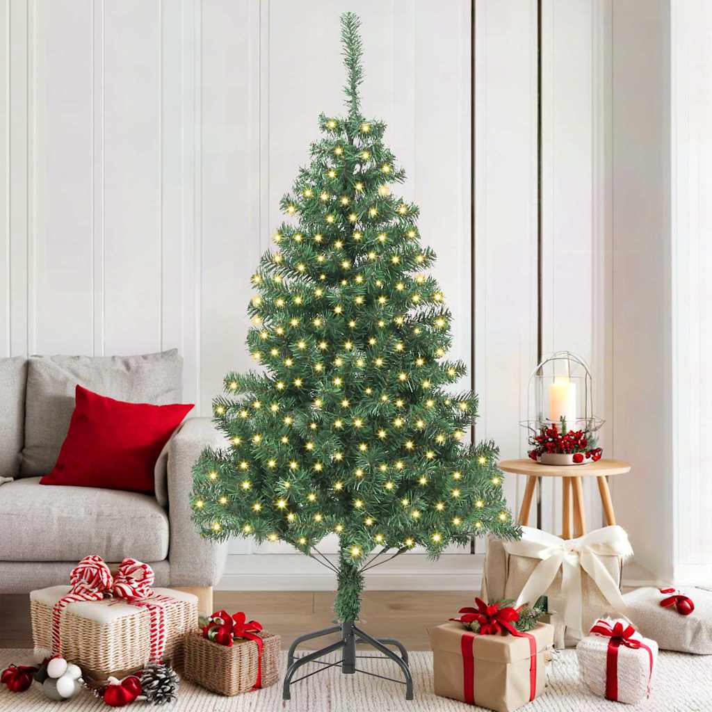 HKH Árvore de Natal com 300 Leds com Suporte Verde em PVC