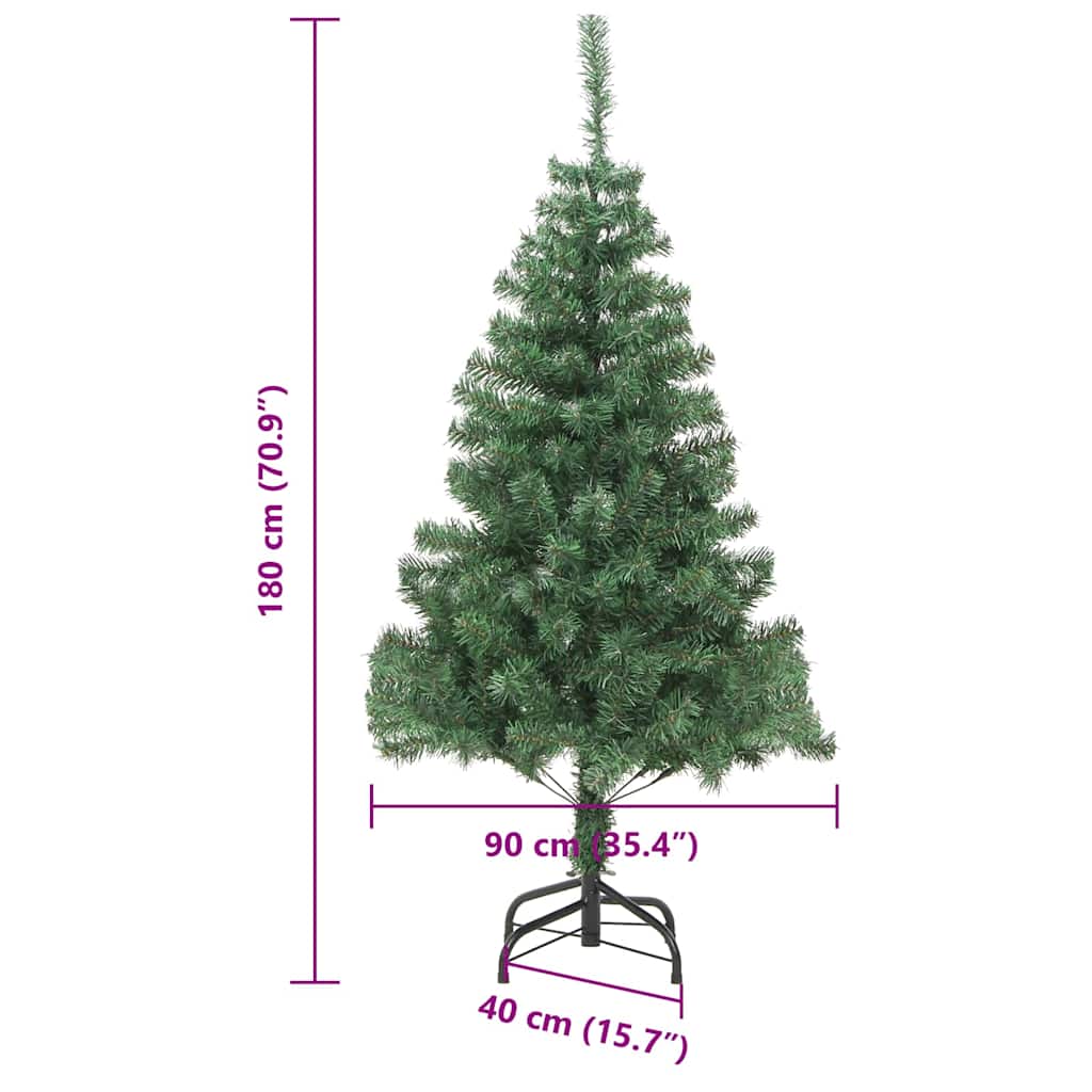 HKH Árvore de Natal com 300 Leds com Suporte Verde em PVC