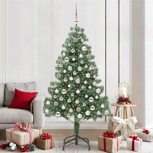 HKH Árvore de Natal com 300 Leds com Suporte Verde em PVC