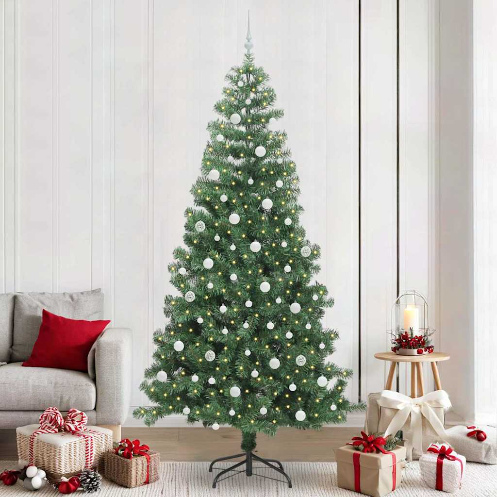 HKH Árvore de Natal com 300 Leds com Suporte Verde em PVC