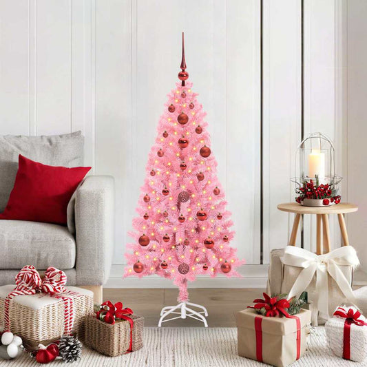 HKH Árvore de Natal com 150 Leds com Suporte Rosa em PVC