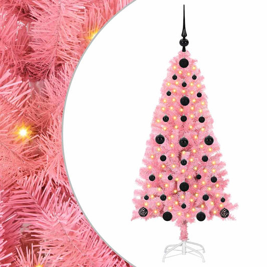 HKH Árvore de Natal com 150 Leds com Suporte Rosa em PVC