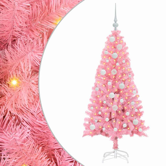 HKH Árvore de Natal com 150 Leds com Suporte Rosa em PVC