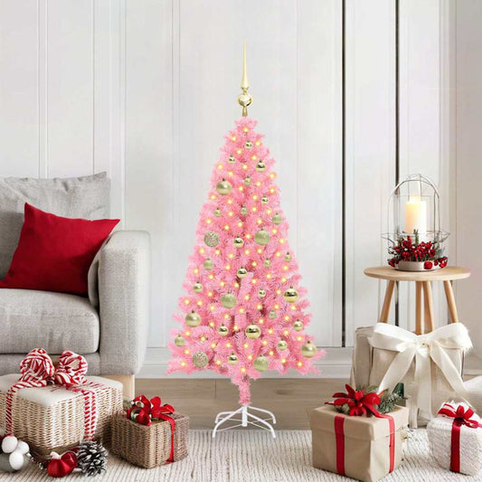 HKH Árvore de Natal com 150 Leds com Suporte Rosa em PVC