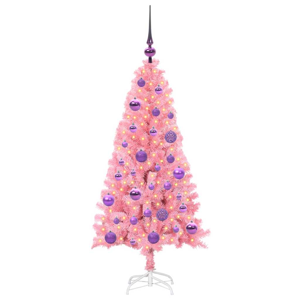 HKH Árvore de Natal com 150 Leds com Suporte Rosa em PVC