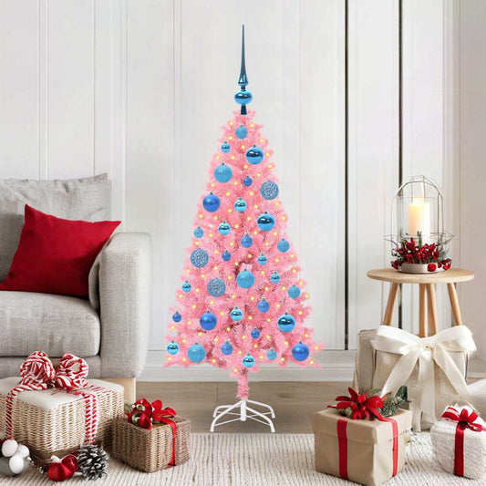 HKH Árvore de Natal com 150 Leds com Suporte Rosa em PVC