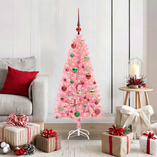 HKH Árvore de Natal com 150 Leds com Suporte Rosa em PVC
