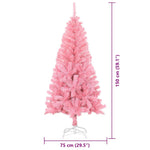 HKH Árvore de Natal com 150 Leds com Suporte Rosa em PVC