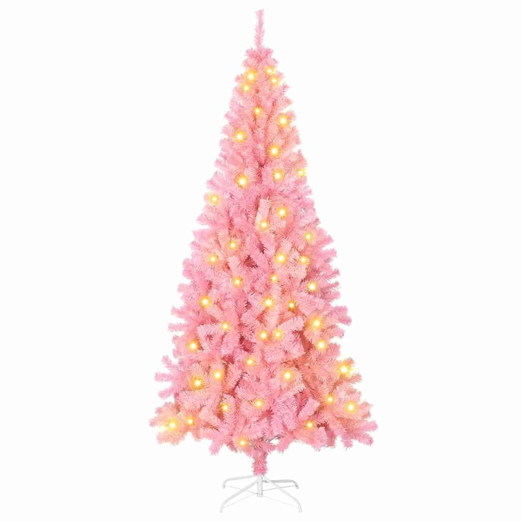 HKH Árvore de Natal com 300 Leds com Suporte Rosa em PVC