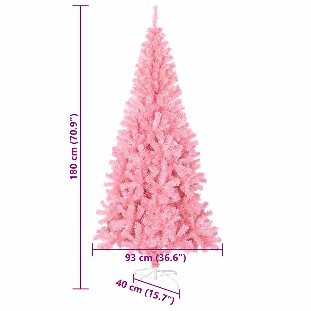 HKH Árvore de Natal com 300 Leds com Suporte Rosa em PVC