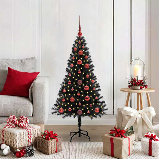 HKH Árvore de Natal com 150 Leds com Suporte Preto em PVC